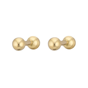 Ball Back Studs in 14K - Studio Blue