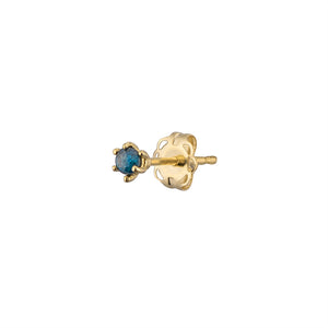 Delicate Blue Diamond Studs in 14k Gold - Studio Blue