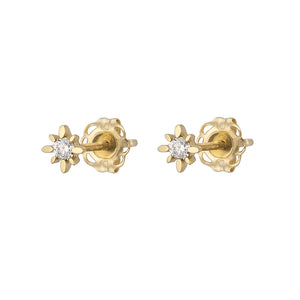 Starburst Diamond Studs in 14k Gold - Studio Blue