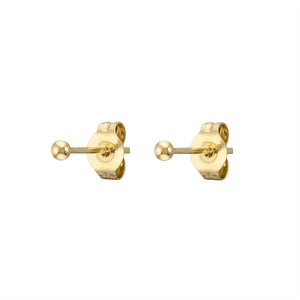 Super Tiny Ball Studs in 10K Gold - Studio Blue