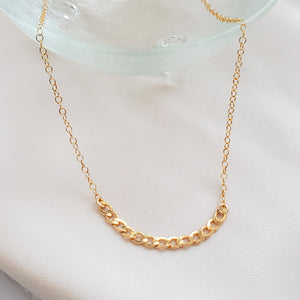 Curb Chain Segment Necklace - Studio Blue