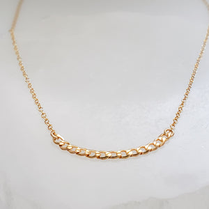 Curb Chain Segment Necklace - Studio Blue