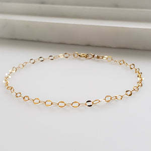 Delicate Bracelet in 14k Yellow Gold for Wedding  Occasions  Poetry  Designs
