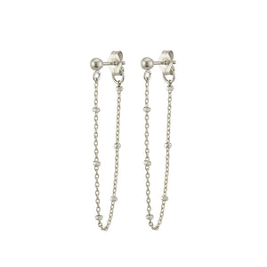 Dotted Chain Stud Earrings - Studio Blue