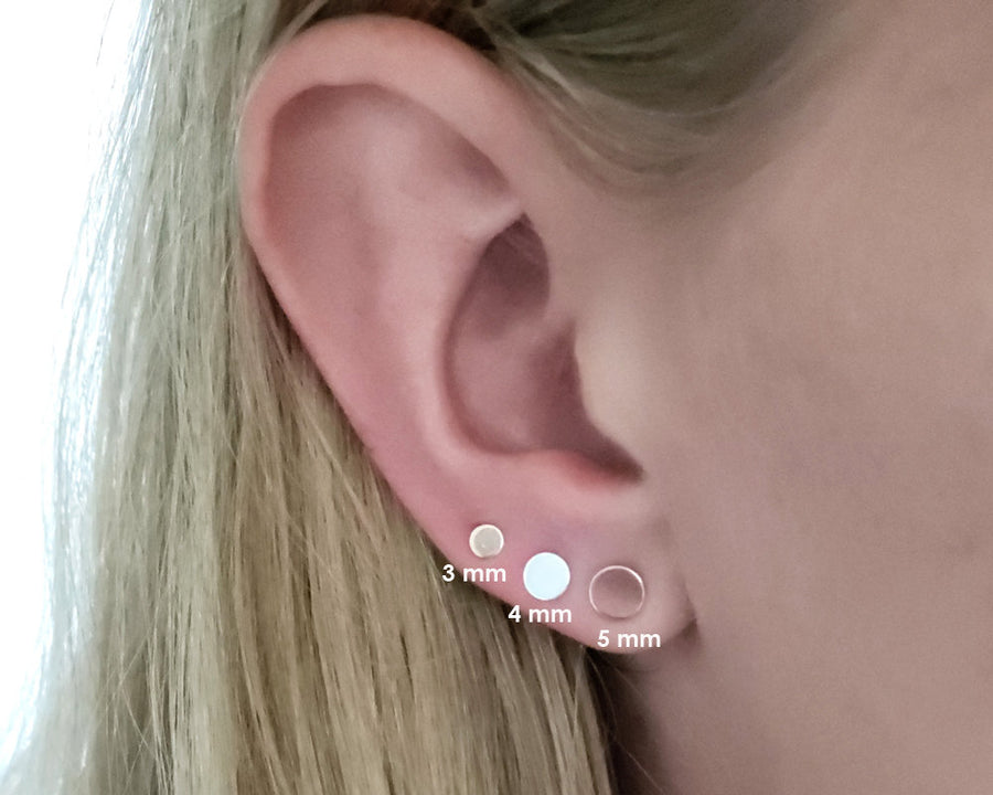 Tiny Dot Silver Earrings