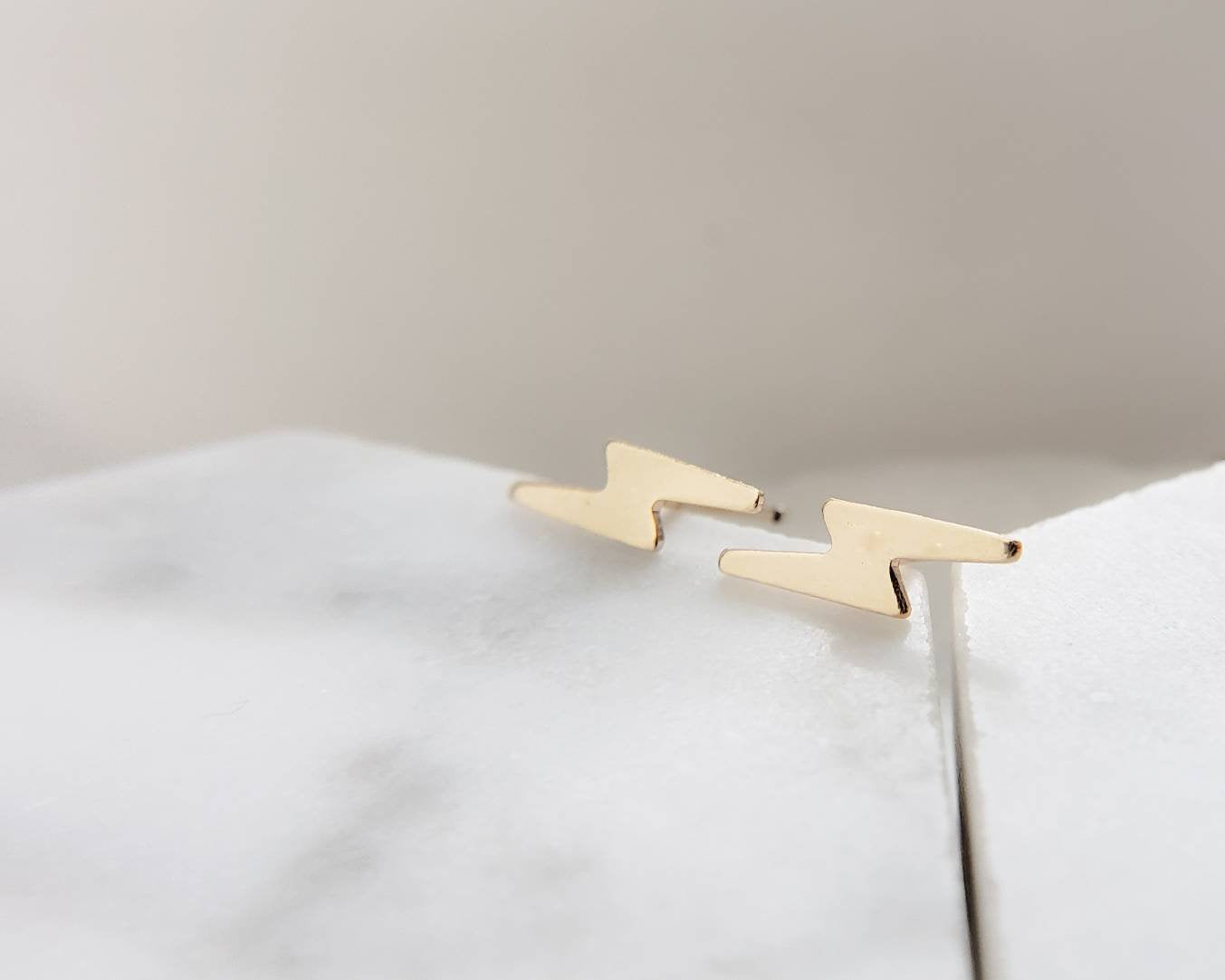 Lightning Bolt Studs - Studio Blue