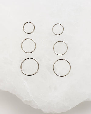 Super Thin Endless Hoops - Studio Blue