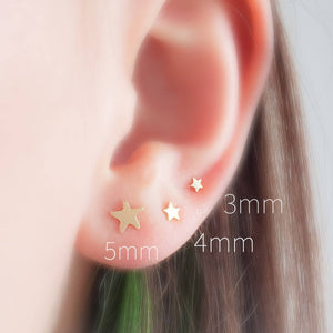 Little Star Studs in 14K Gold - Studio Blue