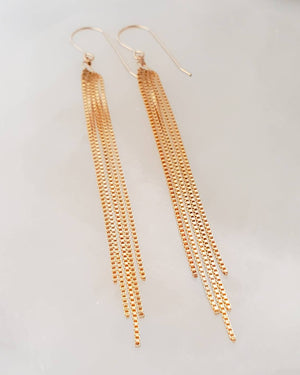 Tassel Chandelier Earrings - Studio Blue