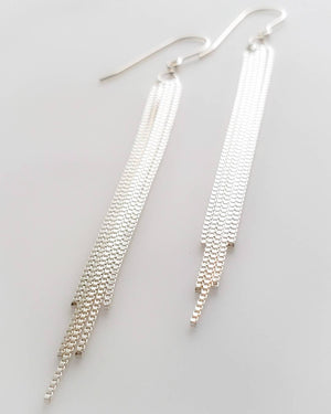 Tassel Chandelier Earrings - Studio Blue