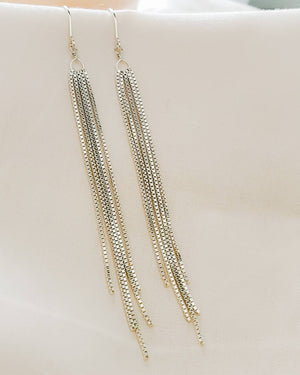 Tassel Chandelier Earrings - Studio Blue