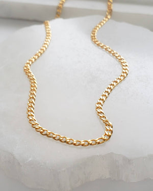 Curb Chain Necklace - Studio Blue