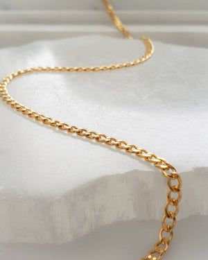 Curb Chain Necklace - Studio Blue