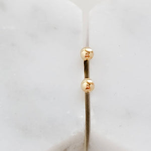 Super Tiny Ball Studs in 10K Gold - Studio Blue